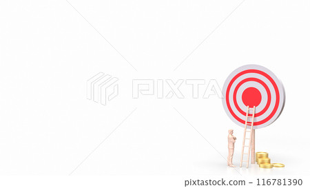 The  man and target for Business concept 3d rendering. 116781390