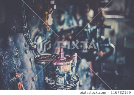 Image of old steam engine equipment Image of old steam engine equipment 116782199