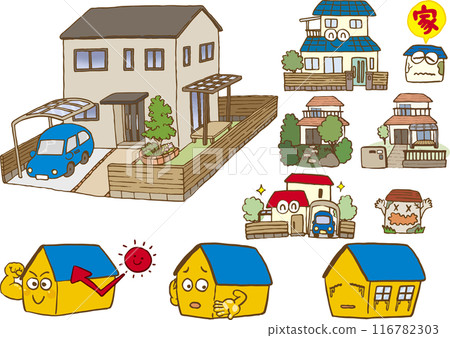 Home exterior wall set 116782303
