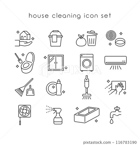 清潔圖示集 116783190
