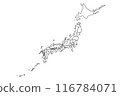 日本鬆散手繪地圖 116784071