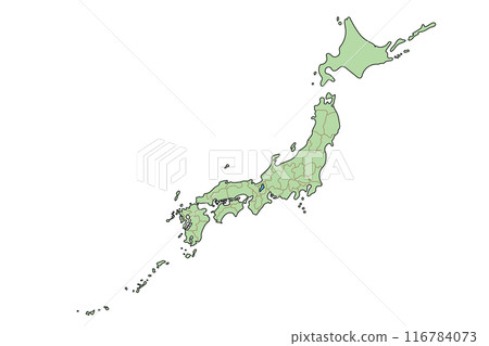 日本鬆散手繪彩色地圖 日本鬆散手繪彩色地圖 116784073