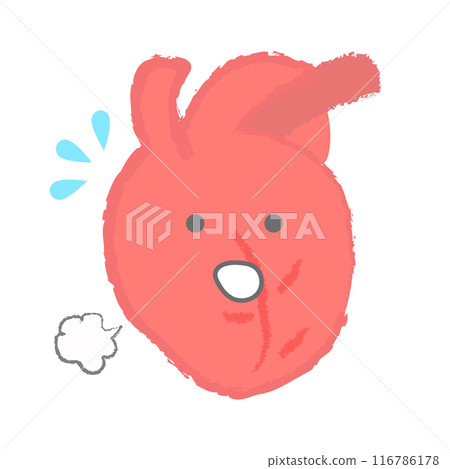 呼吸快/心臟弱手寫字符 呼吸快/心臟弱手寫字符 116786178