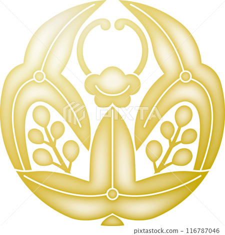 Family crest: Floating line iris [gold] 116787046
