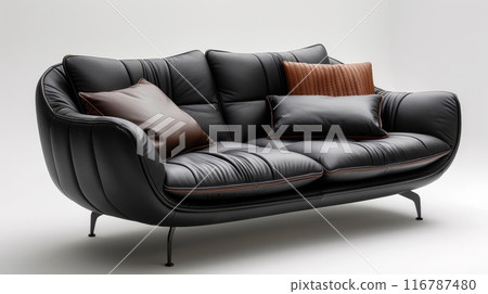 Stylish leather sofa 116787480
