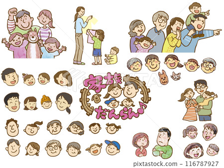 Family illustrations collection 116787927