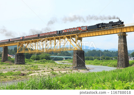 磐越西線“SL磐越物語 跨過一之戶川橋” 116788018
