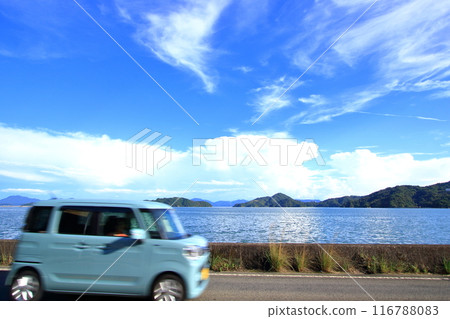 可以欣賞瀨戶內海風景的狹波海道 可以欣賞瀨戶內海風景的狹波海道 116788083