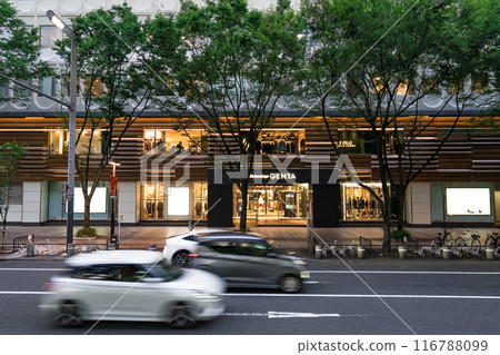 Evening view of GENTA Matsuzakaya Nagoya store, Hisaya Odori, Sakae, Naka-ku, Nagoya 116788099