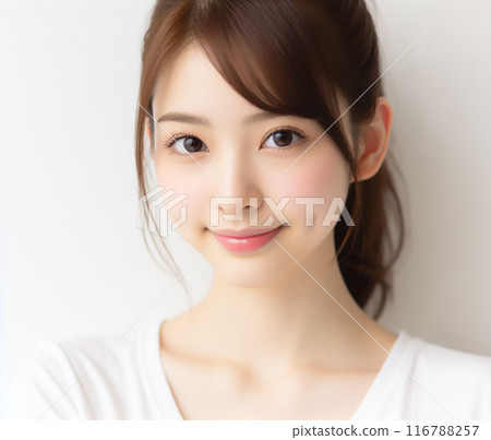 White T-shirt beautiful woman 116788257