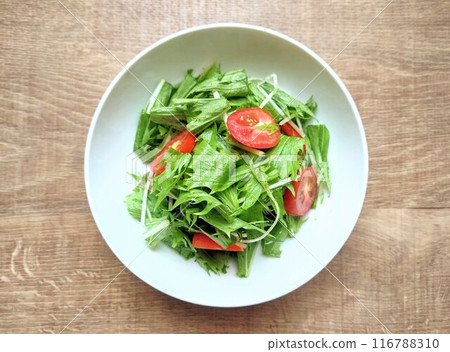 Mizuna and tomato salad② Mizuna and tomato salad② 116788310