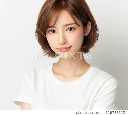 白色T卹美麗的女人 白色T卹美麗的女人 116788325