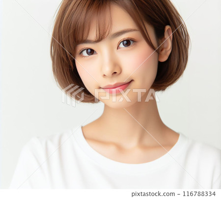 White T-shirt beautiful woman White T-shirt beautiful woman 116788334