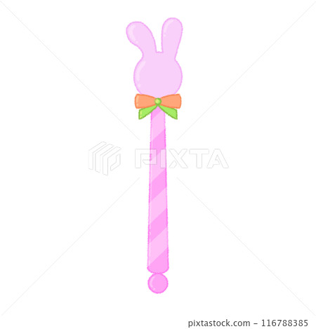 Rabbit-shaped magic wand illustration material 116788385