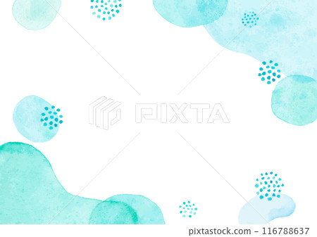 水彩背景酷藍色向量圖 116788637