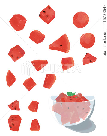 Cut watermelon 116788648