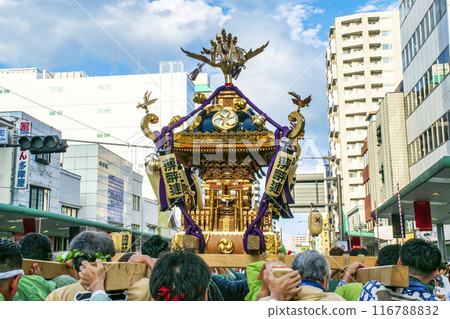 東京八王子祭下區/八幡八雲神社宮神轎路過 東京八王子祭下區/八幡八雲神社宮神轎路過 116788832