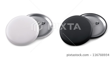 Pin button mockup set isolated on background 116788934