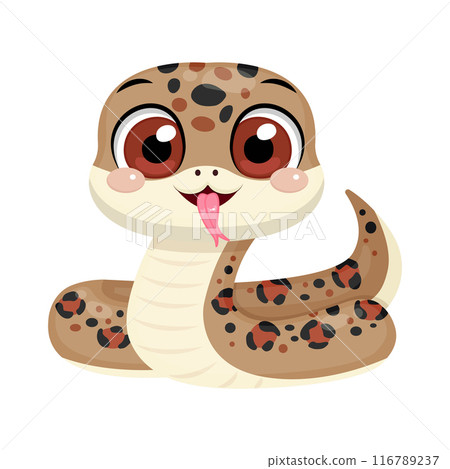 Cute snake cartoon illustration. Year of the snake 2025 116789237