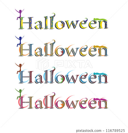 Stylish Halloween text (transparent background) 116789525