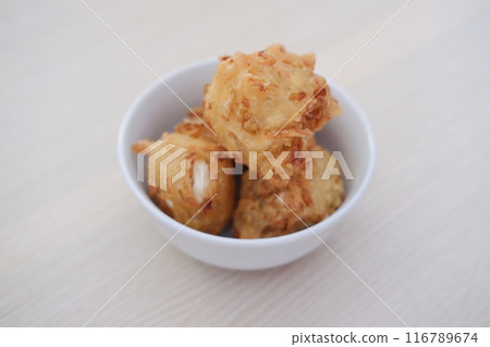 Bakwan sayur or bala-bala or ote-ote is vegetebles fritter from Indonesia 116789674