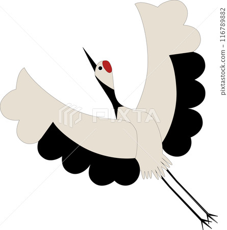 簡單可愛的鶴插畫 簡單可愛的鶴插畫 116789882