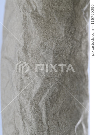 Background material of stone pillar image made of Japanese paper 116790396