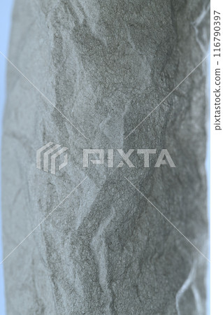 Background material of stone pillar image made of Japanese paper 116790397