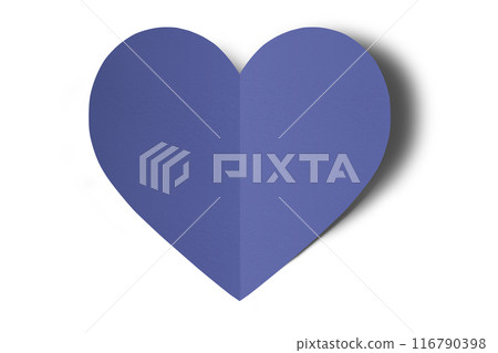 Purple origami paper hearts isolated on white background. Purple origami paper hearts isolated on white background. 116790398