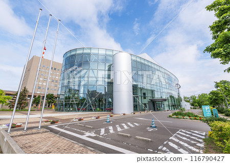 北海道釧路市，釧路市兒童博物館在陽光明媚的日子 116790427