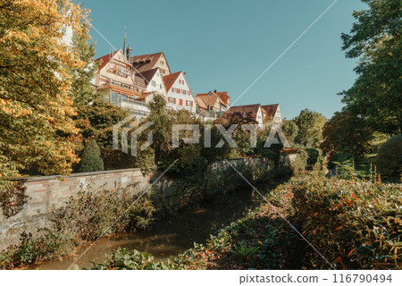 Old national German town house in Bietigheim-Bissingen, Baden-Wuerttemberg, Germany, Europe. Old Town is full of colorful and well preserved buildings. Old national German town house in Bietigheim-Bissingen, Baden-Wuerttemberg, Germany, Europe. Old Town is full of colorful and well preserved buildings. 116790494