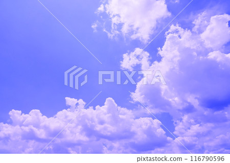 Blue sky with clouds (background material) 116790596