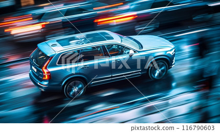 Luxury SUV in Urban Setting, dynamic shot 116790603