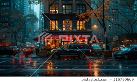 Luxury SUV in Urban Setting, dynamic shot 116790669