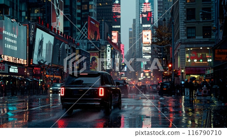 Luxury SUV in Urban Setting, dynamic shot 116790710