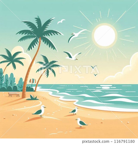 Landscape with a beach 116791180