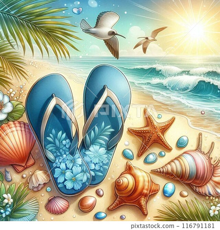 Various seashells on the sea 116791181