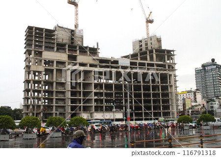 Building under construction in Ho Chi Minh City Building under construction in Ho Chi Minh City 116791318
