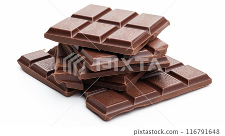 Chocolate on a white background. ai generated art image Chocolate on a white background. ai generated art image 116791648