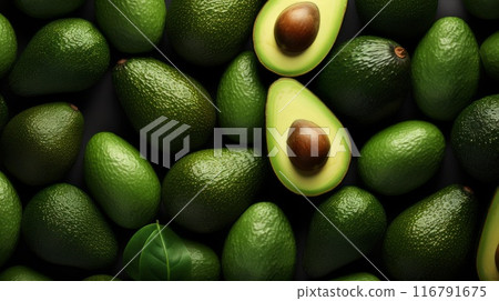 Fresh tropical avocado fruit background. ai generated art image Fresh tropical avocado fruit background. ai generated art image 116791675