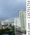 The sky after the rain with a rainbow 116791754