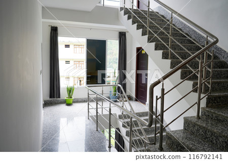 Stair 3 Step Within Interior Background Stair 3 Step Within Interior Background 116792141