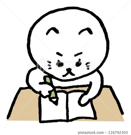 Cute female cat character's daily life illustration Cute female cat character's daily life illustration 116792303