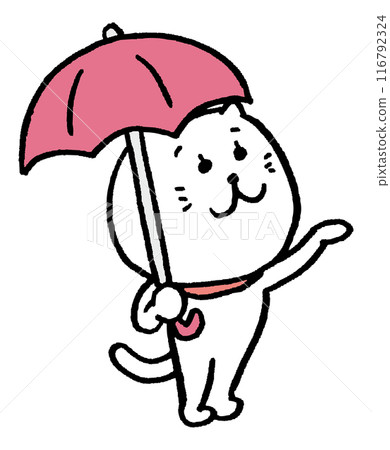 Cute female cat character's daily life illustration Cute female cat character's daily life illustration 116792324