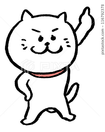 可愛母貓角色的日常生活插畫 可愛母貓角色的日常生活插畫 116792378