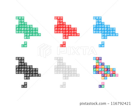 Map of cities and towns_Hyogo prefecture_deformed-10 116792421