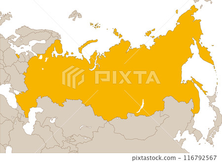 Map of the Russian Federation with borders of Russia and neighboring countries Map of the Russian Federation with borders of Russia and neighboring countries 116792567