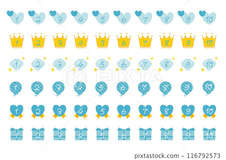 Girly Icon Set Blue Girly Icon Set Blue 116792573