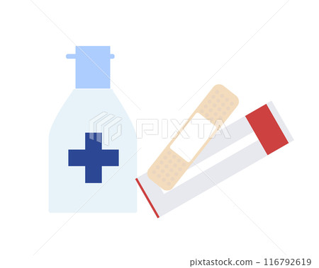 Self-care kit for wounds (disinfectant and bandages) Self-care kit for wounds (disinfectant and bandages) 116792619