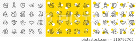 Outline Sick man, Doctor and Best glasses line icons pack for web with Fitness app, Cardio calendar, Carrots line icon. Skin care, Capsule pill, Fever temperature pictogram icon. Shield. Vector 116792705